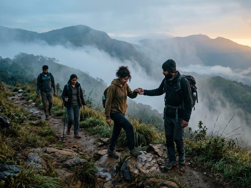Start in the dark — Munnar, Kerala
